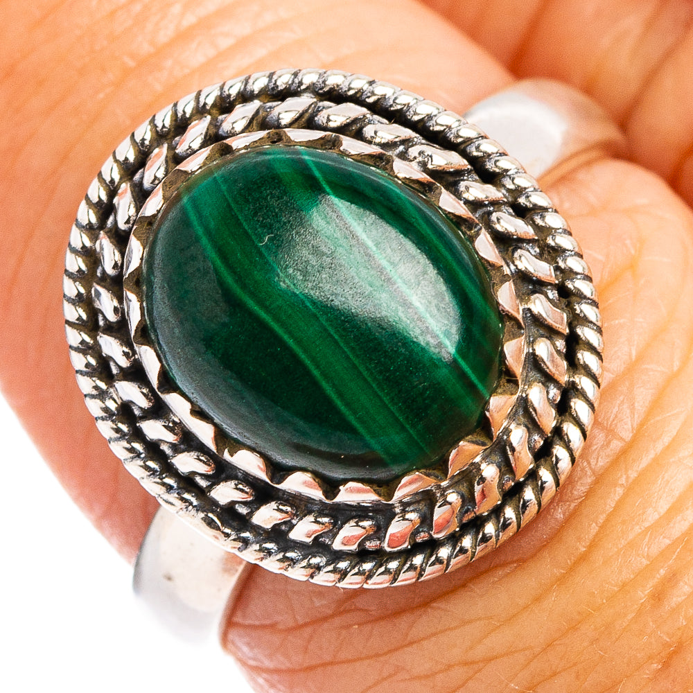 Malachite Ring Size 7 (.925 Sterling Silver)