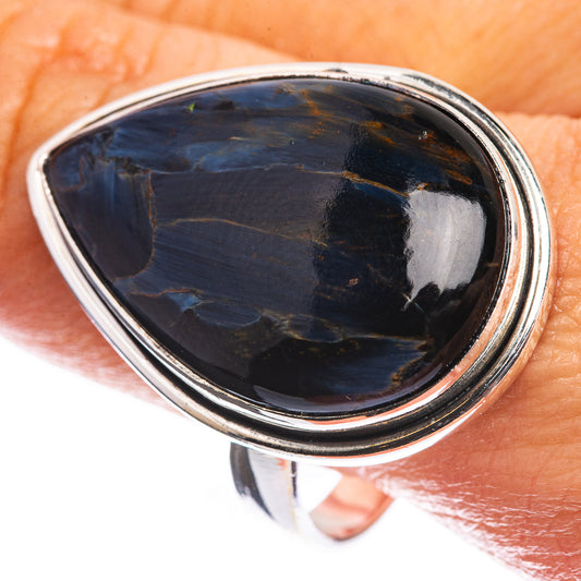 Large Pietersite 925 Sterling Silver Ring Size 11.75