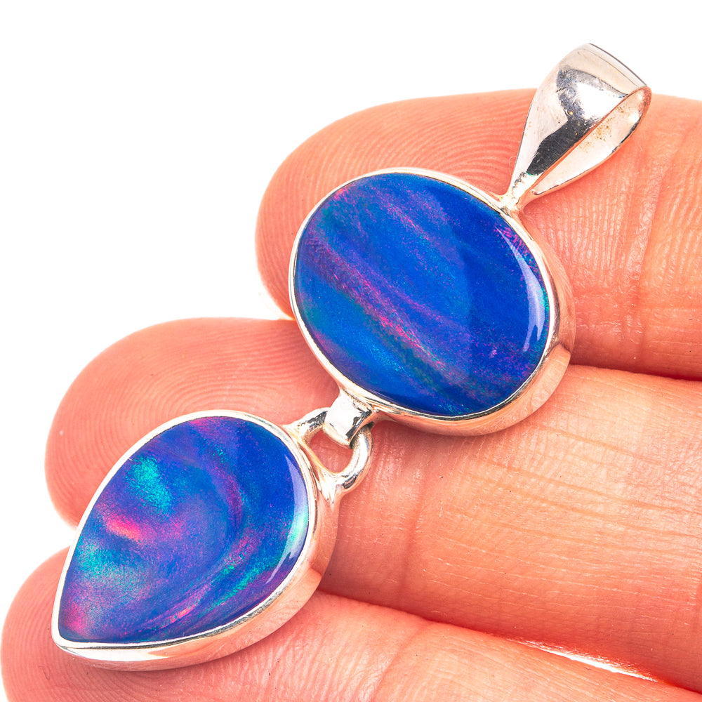 Aura Opal Pendant 1 5/8" (925 Sterling Silver) P38943