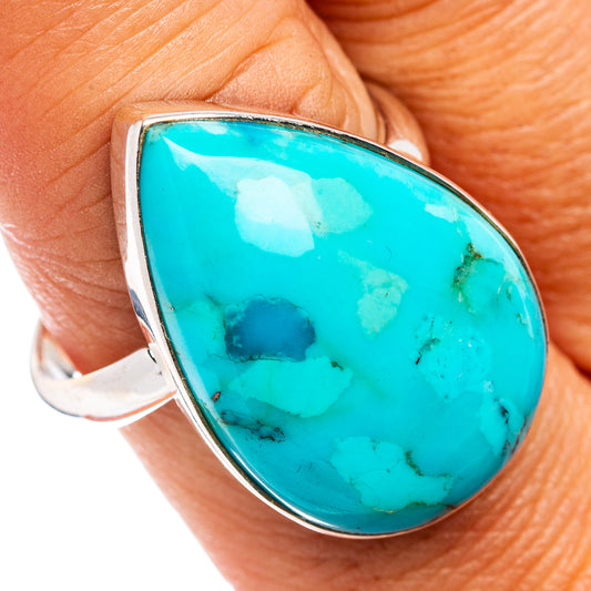 Premium Arizona Turquoise Ring Size 10 Adjustable (.925 Sterling Silver)