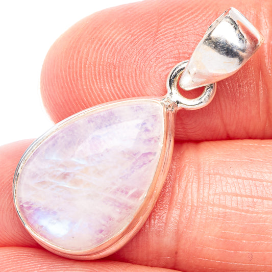 Rainbow Moonstone Pendant 1 1/4" (925 Sterling Silver) P44245