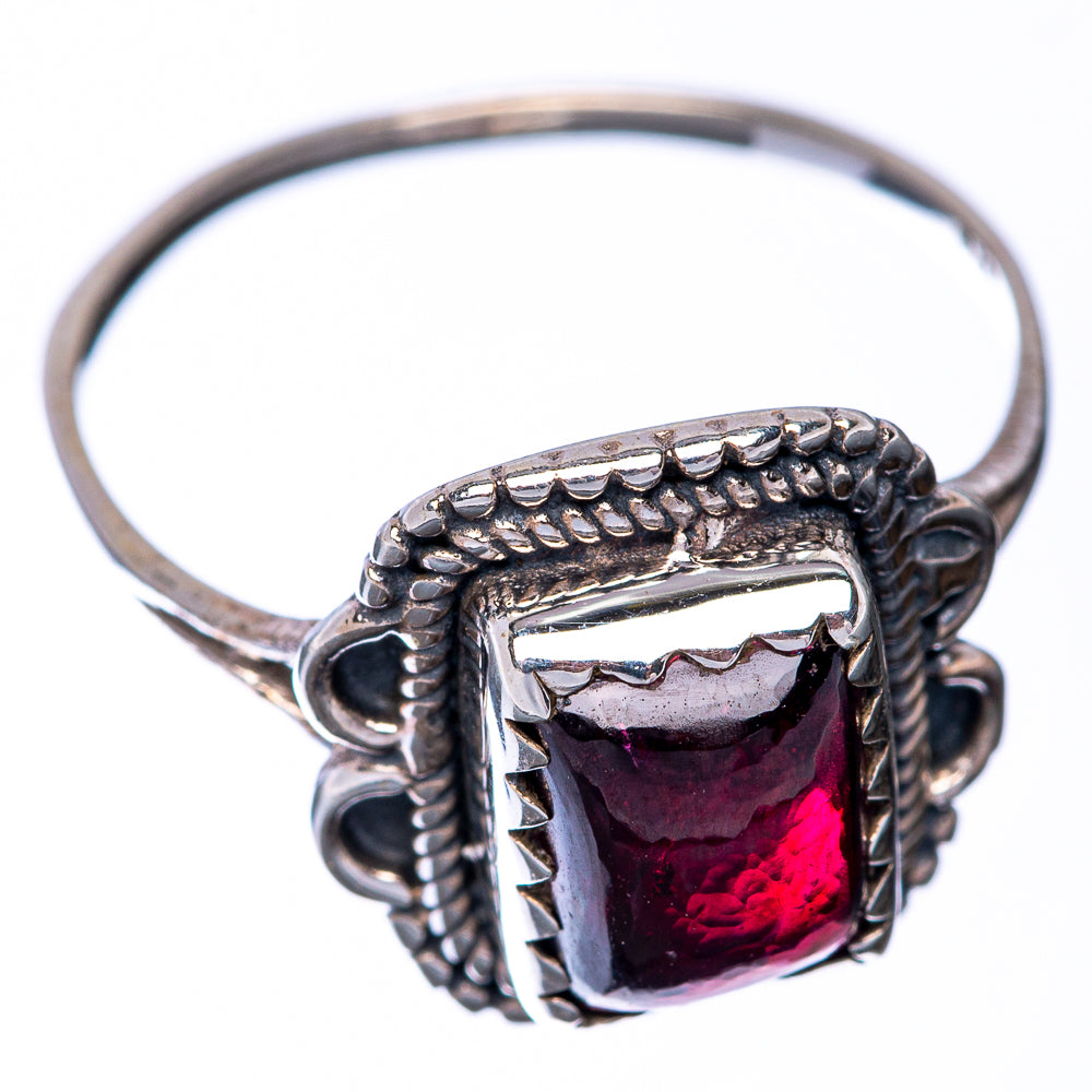 Garnet Dainty Ring Size 6.5 (925 Sterling Silver) R145183