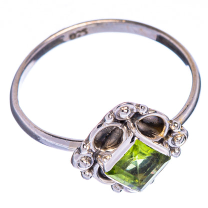 Peridot Dainty Ring Size 7.75 (925 Sterling Silver) R147267