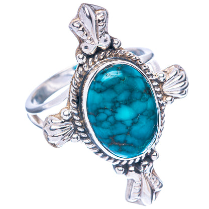Premium Tibetan Turquoise Ring Size 7.75 (925 Sterling Silver) R2637
