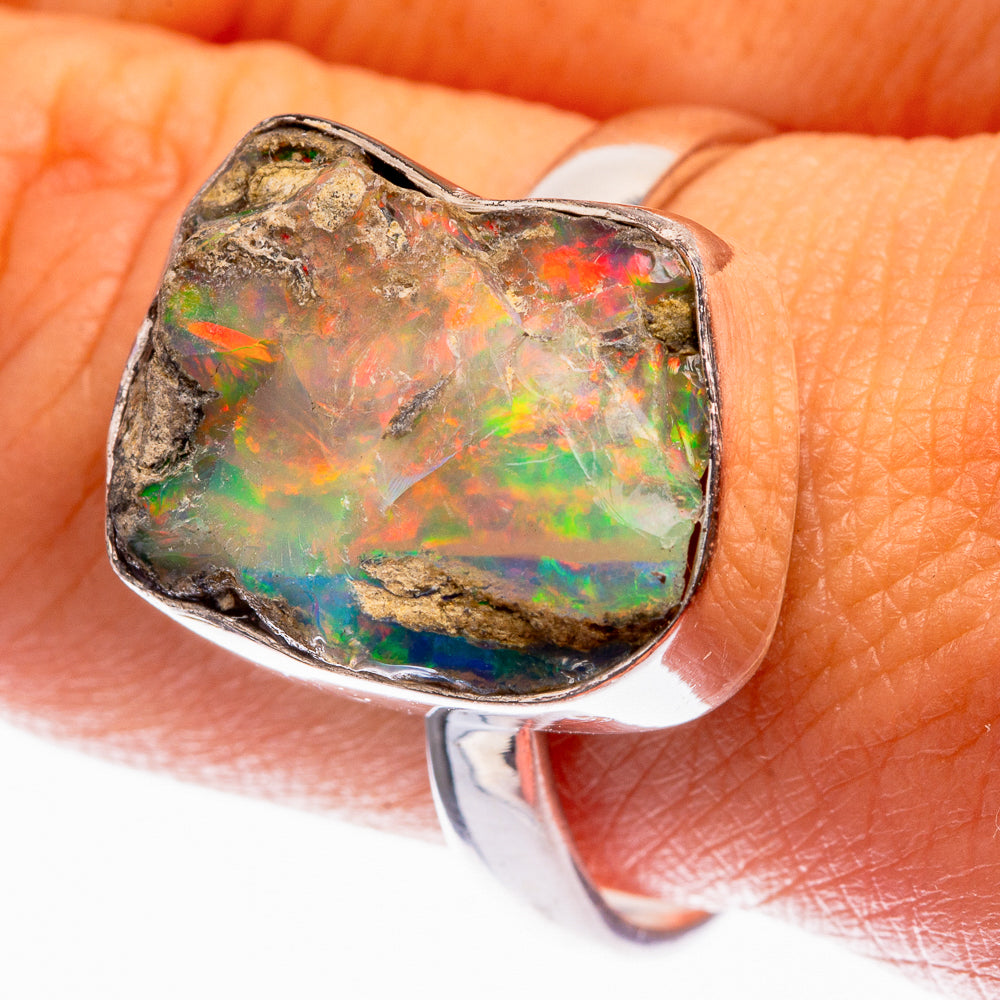 Raw Ethiopian Opal Ring Size 10 (925 Sterling Silver) R142141