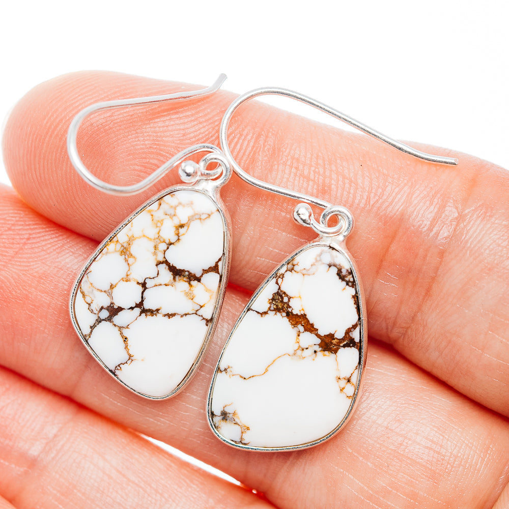Wild Horse Jasper Earrings 1 3/8" (.925 Sterling Silver)