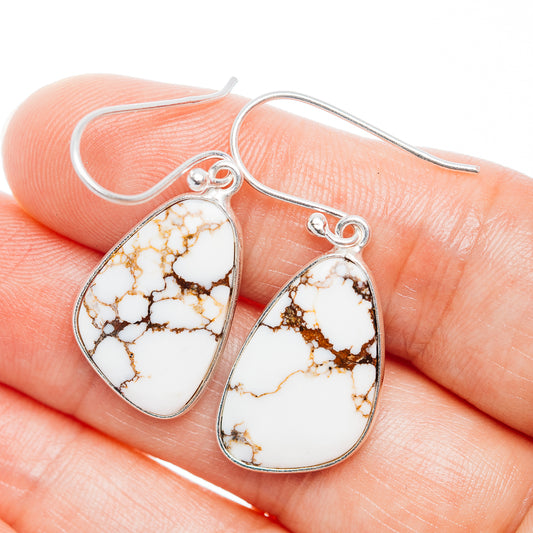 Wild Horse Jasper Earrings 1 3/8" (.925 Sterling Silver)