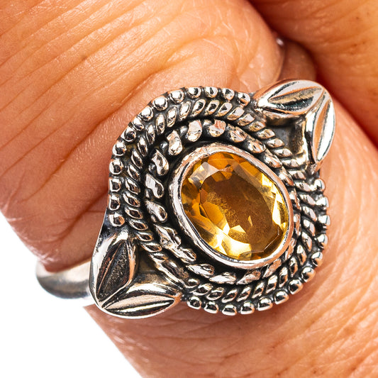 Citrine Ring Size 8 (.925 Sterling Silver)