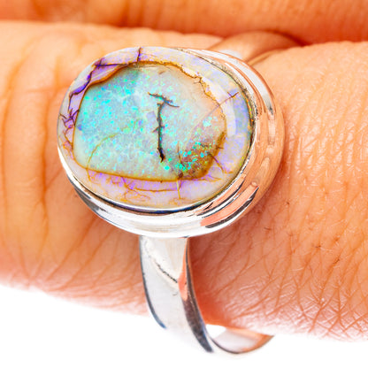 Rare Sterling Opal Ring Size 10 (925 Sterling Silver) R4454