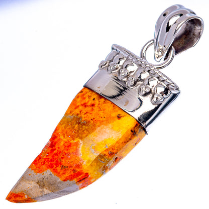 Bumble Bee Jasper Pendant 1 7/8" (925 Sterling Silver) P42742