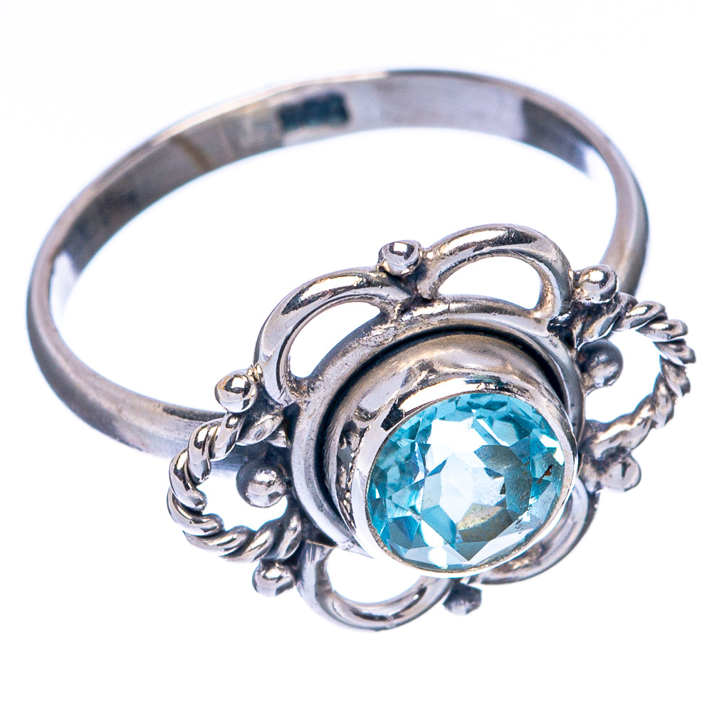Blue Topaz Dainty Ring Size 5.5 (925 Sterling Silver) R145062