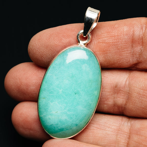 Premium Gemmy Chrysoprase Pendant 2" (.925 Sterling Silver)