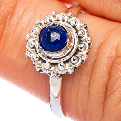 Lapis Lazuli Dainty Ring Size 6.75 (925 Sterling Silver) R145712