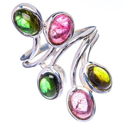 Pink Green Tourmaline Ring Size 6 (925 Sterling Silver) R142705