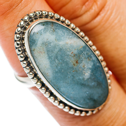 Aquamarine Ring Size 7.75 (German Silver)