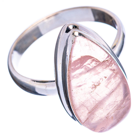 Rose Quartz Ring Size 8.5 (925 Sterling Silver) R3227