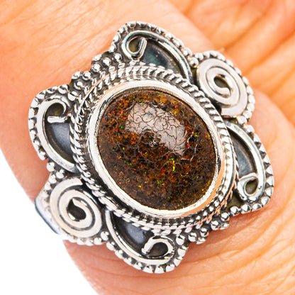 Rare Andamooka Opal Ring Size 7.25 (.925 Sterling Silver)