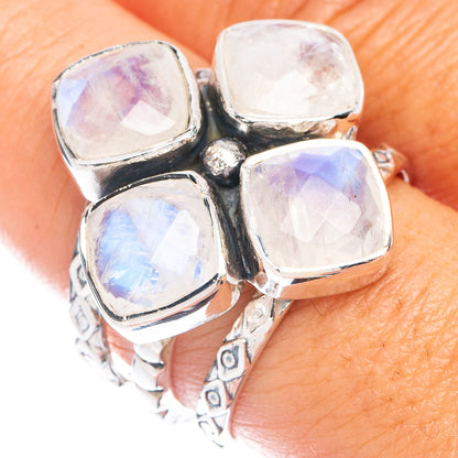 Signature Rainbow Moonstone Ring Size 8.75 (925 Sterling Silver) R7603