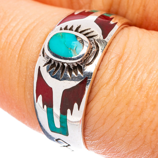 Rare Arizona Turquoise Ring Size 7.75 (925 Sterling Silver) R4558