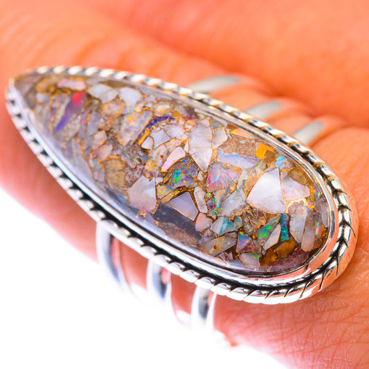 Large Brecciated Ethiopian Opal Ring Size 9 (925 Sterling Silver) RING140003