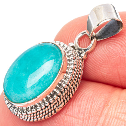 Amazonite Pendant 1 1/4" (925 Sterling Silver) P42828