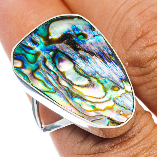 Premium Abalone Ring Size 8.25 (.925 Sterling Silver)
