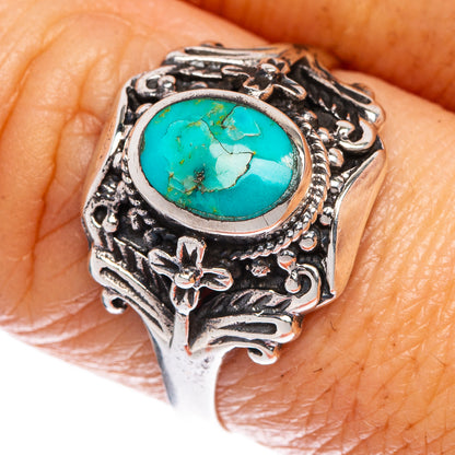 Arizona Turquoise Ring Size 8.5 (925 Sterling Silver) R1103