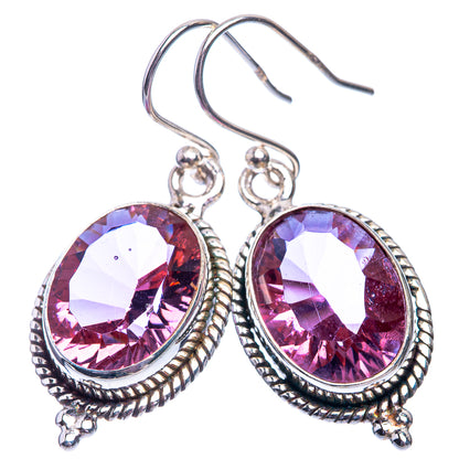 Faceted Color Change Alexandrite (Lab.) Earrings 1 1/2" (925 Sterling Silver) E432454