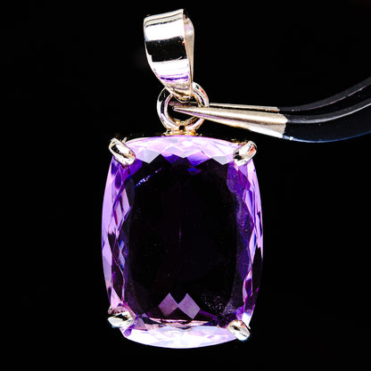 Premium Brazilian Amethyst Pendant 1 1/4" (.925 Sterling Silver)