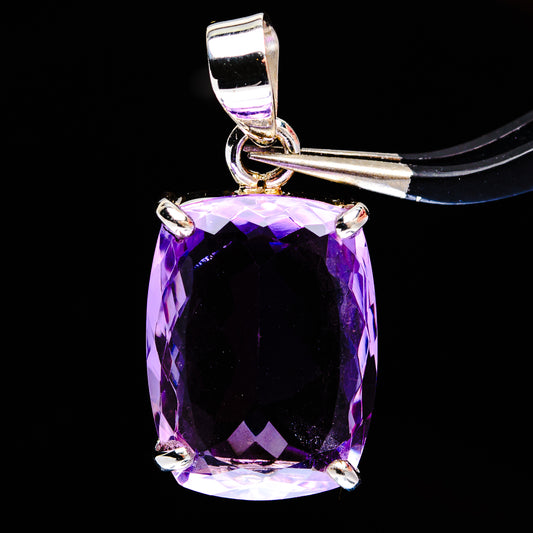 Premium Brazilian Amethyst Pendant 1 1/4" (.925 Sterling Silver)