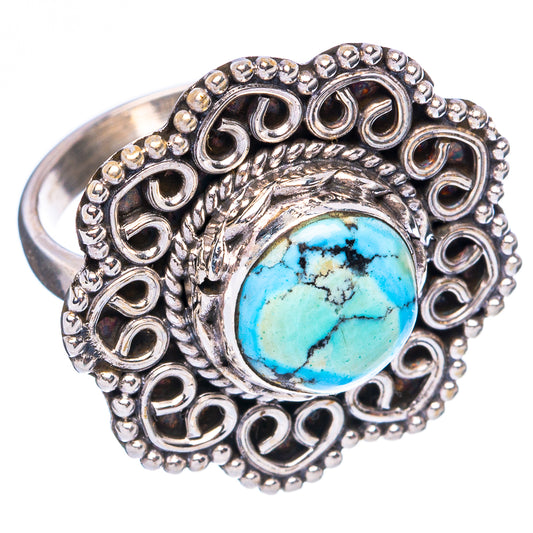 Golden Hills Turquoise Ring Size 6 (925 Sterling Silver) R4957