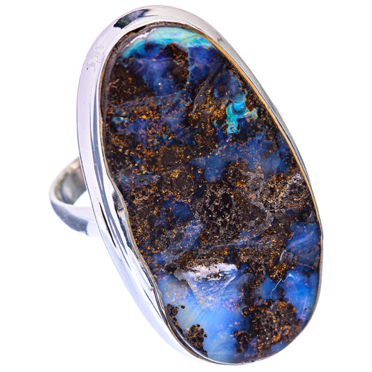 Large Boulder Opal Ring Size 10.5 (925 Sterling Silver) R141380