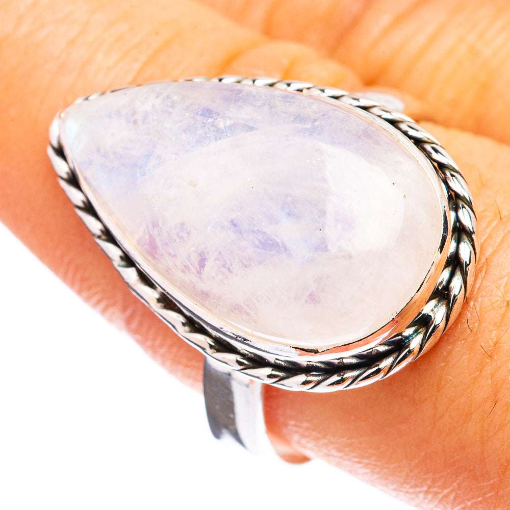 Rainbow Moonstone Ring Size 9 (925 Sterling Silver) R142782