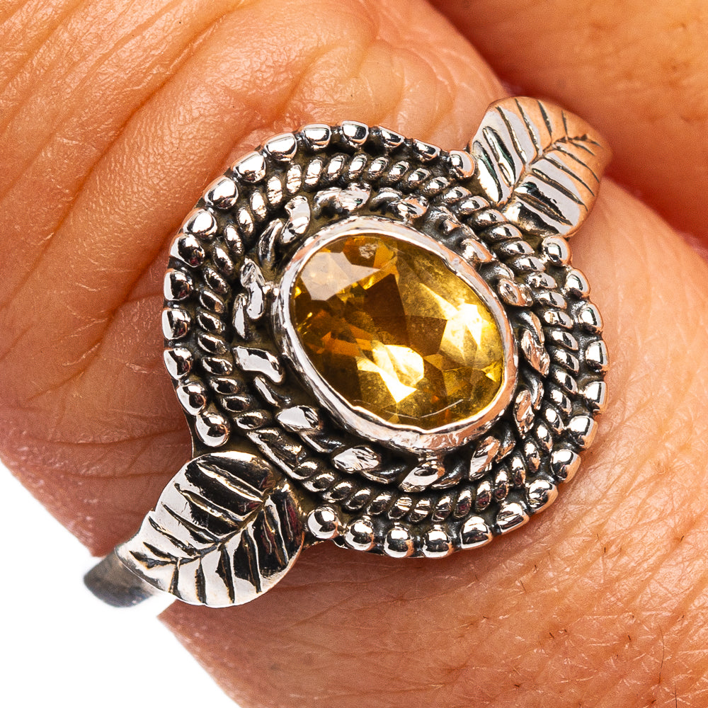 Citrine Ring Size 8.5 (.925 Sterling Silver)