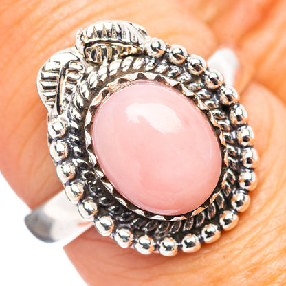 Pink Opal Ring Size 7.25 (.925 Sterling Silver)