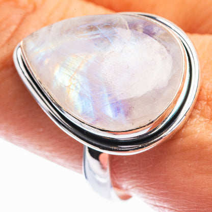Rainbow Moonstone Ring Size 10 (925 Sterling Silver) R141936