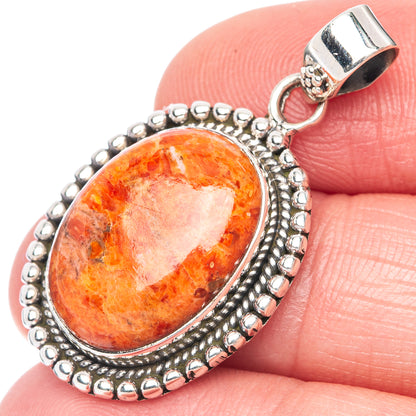 Sponge Coral Pendant 1 3/8" (925 Sterling Silver) P41134