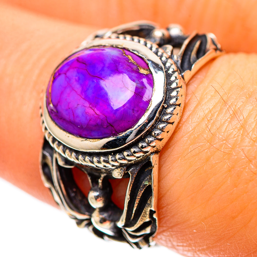 Purple Copper Composite Turquoise 925 Sterling Silver Ring Size 7.25 (925 Sterling Silver) RING139347