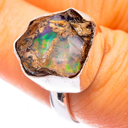 Raw Ethiopian Opal Ring Size 7.25 (925 Sterling Silver) R141537