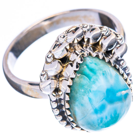 Larimar Ring Size 7.5 (925 Sterling Silver) R4580