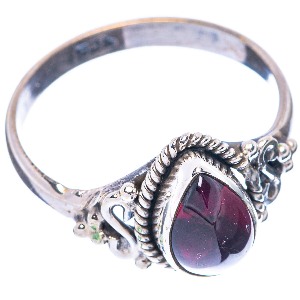 Garnet Ring Size 8 (925 Sterling Silver) R5598