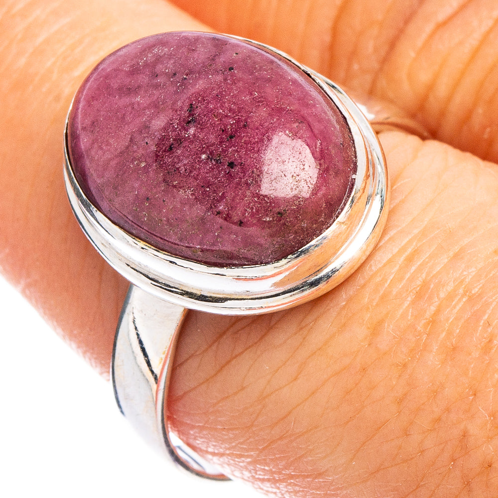 Rhodonite Ring Size 8.75 (.925 Sterling Silver)