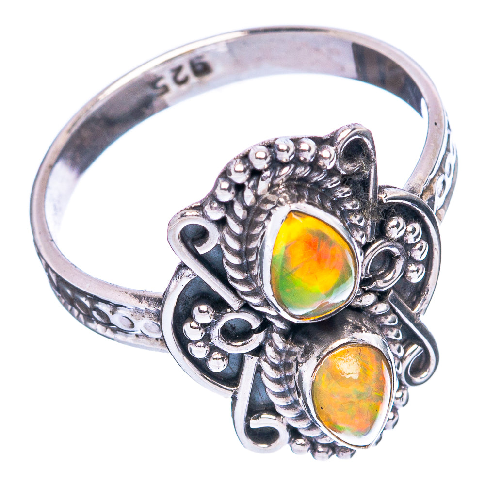 Rare  Ethiopian Opal Ring Size 7.5 (925 Sterling Silver) R3697