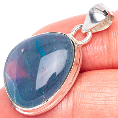 Rare Triplet Opal Pendant 1 1/4" (925 Sterling Silver) P41766