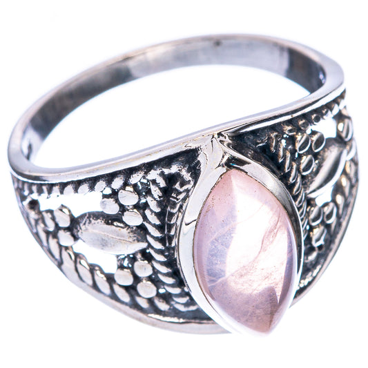 Rose Quartz Dainty Ring Size 7.75 (925 Sterling Silver) R5948