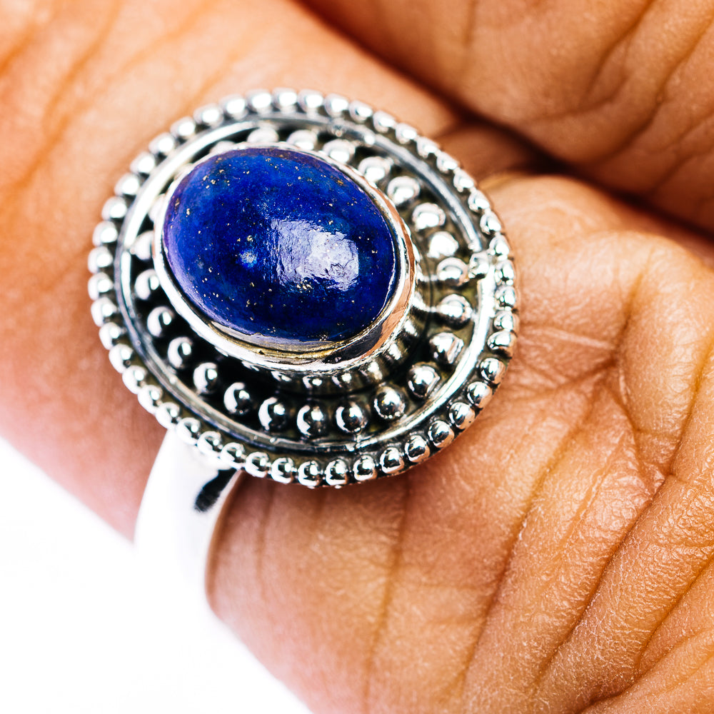 Lapis Lazuli Ring Size 6.5 (.925 Sterling Silver)
