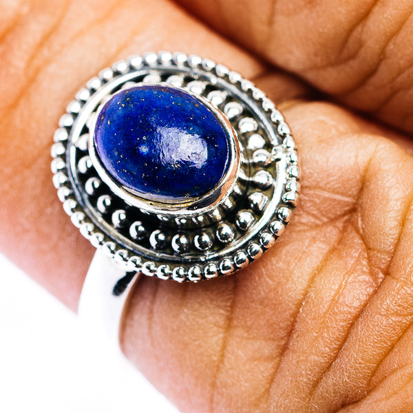 Lapis Lazuli Ring Size 6.5 (.925 Sterling Silver)