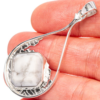 Asc Premium Howlite Pendant 2" (925 Sterling Silver) P42282