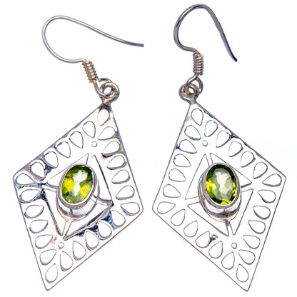 Peridot Earrings 2" (925 Sterling Silver) E433499