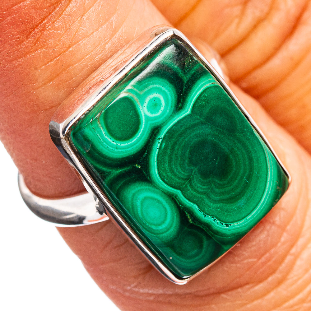 Premium Malachite Ring Size 6 (.925 Sterling Silver)
